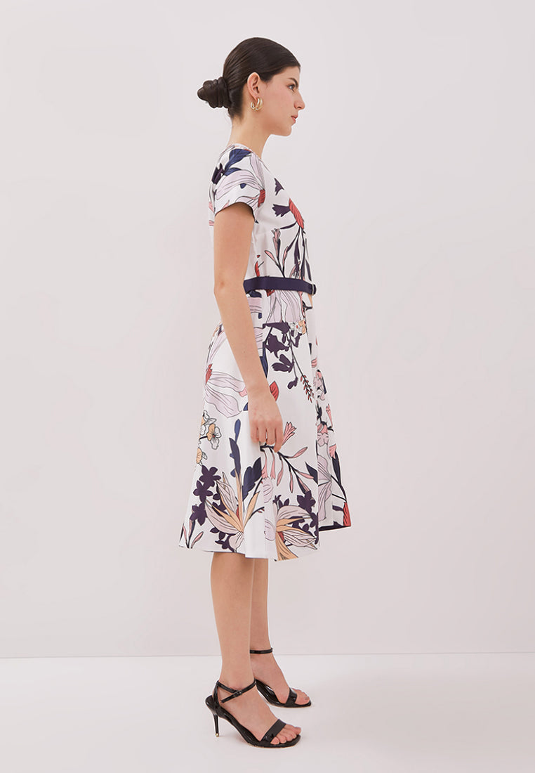 Alessandra Dress - Floral Print Reversible Dress