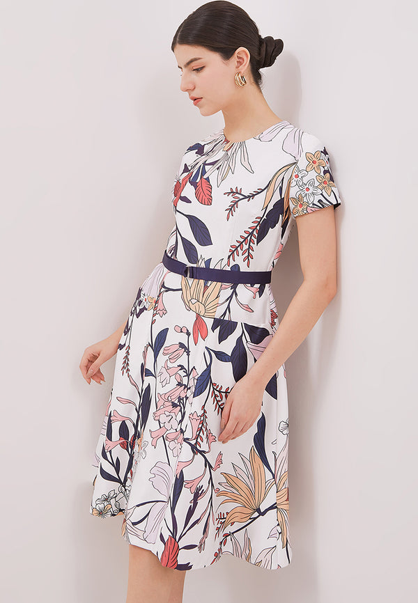 Alessandra Dress - Floral Print Reversible Dress