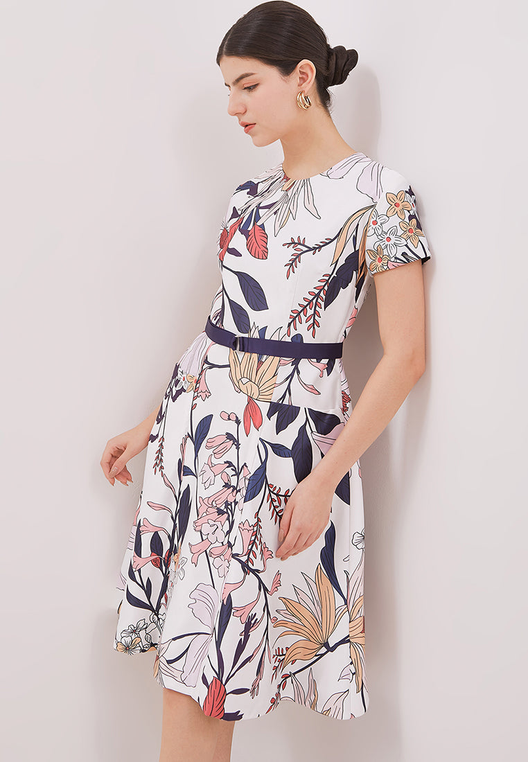 Alessandra Dress - Floral Print Reversible Dress
