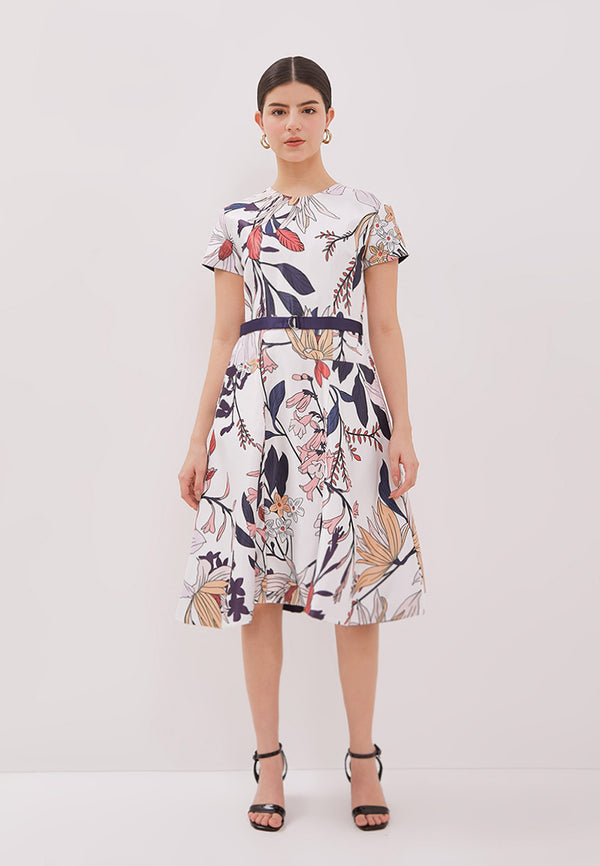 Alessandra Dress - Floral Print Reversible Dress
