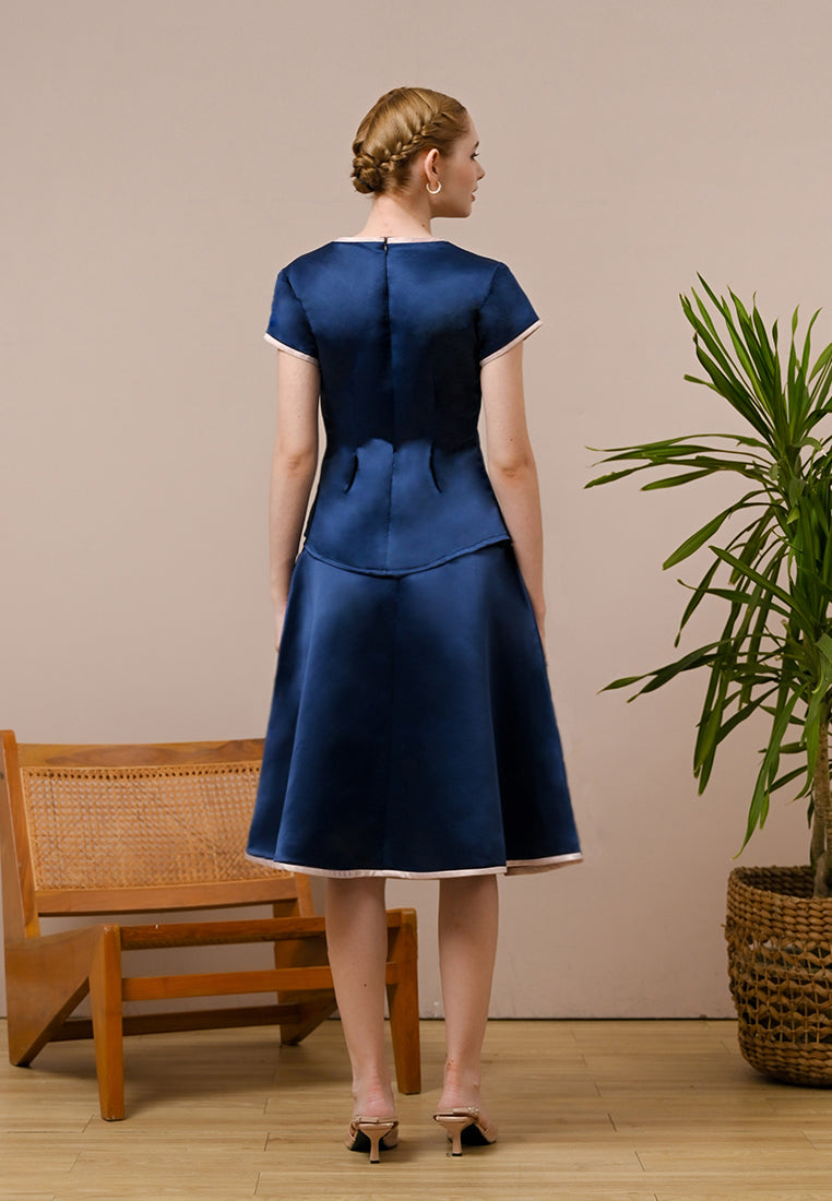 Catalina Skirt - Duchess Satin Flared Skirt