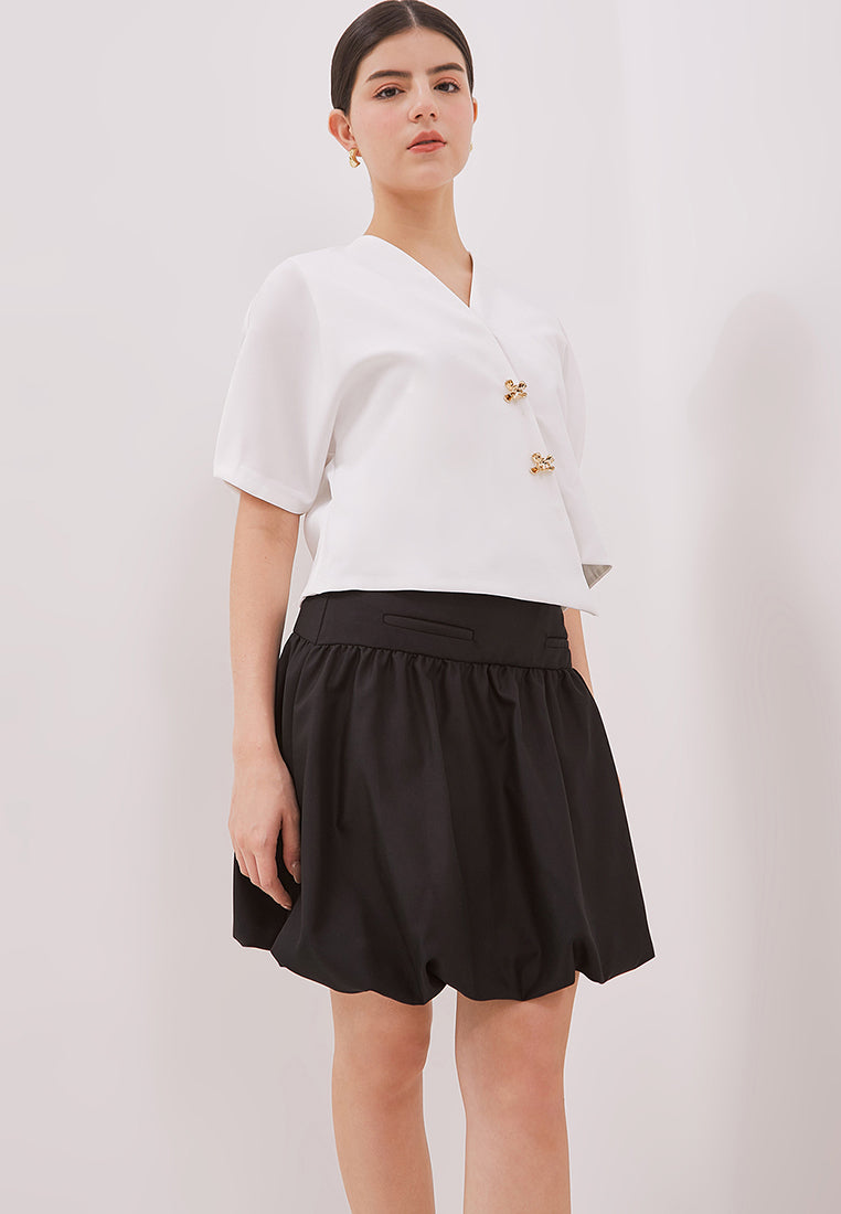 Polly Skirt - Mini Bubble Cotton Skirt