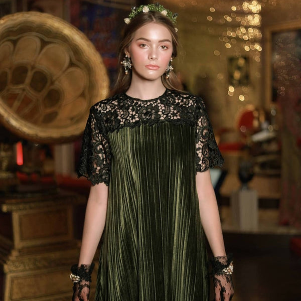 "Masquerade" | Arabella Pleats Dress