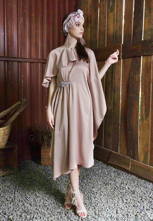 Leila Drape Kaftan Dress