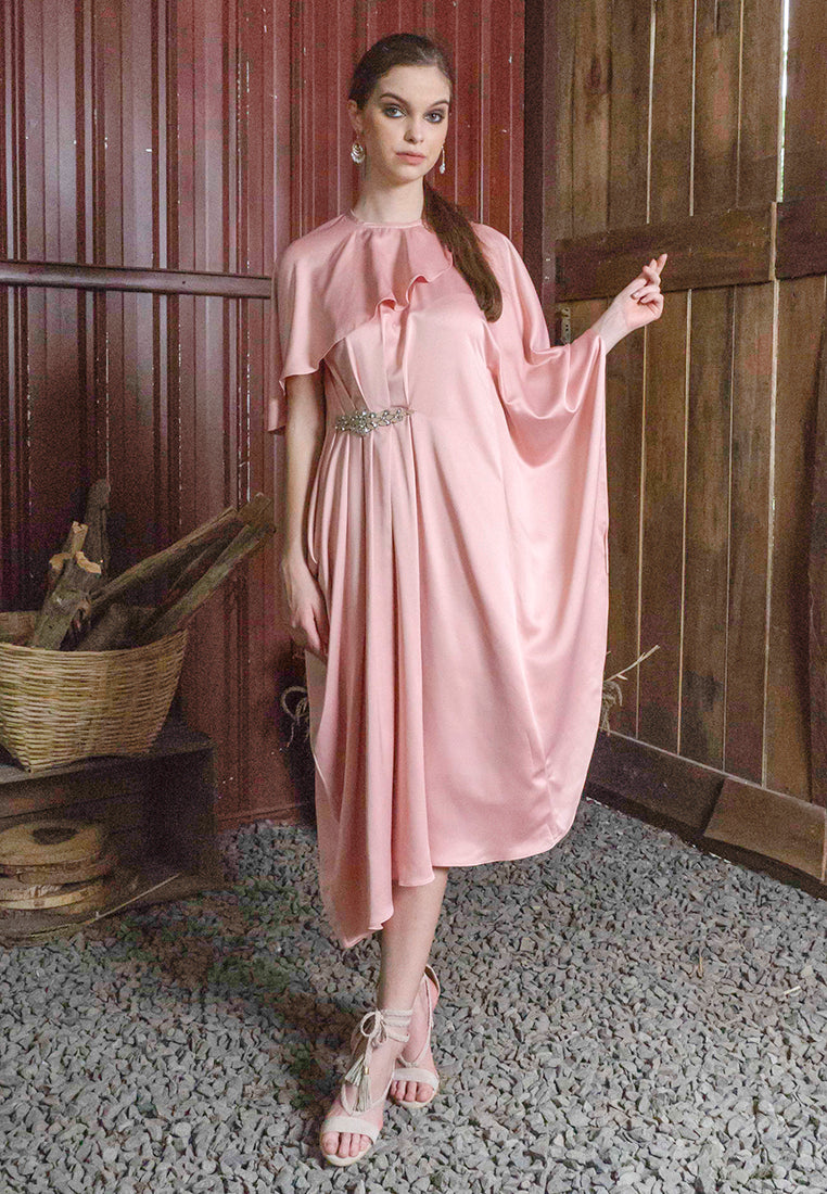 Leila Drape Kaftan Dress