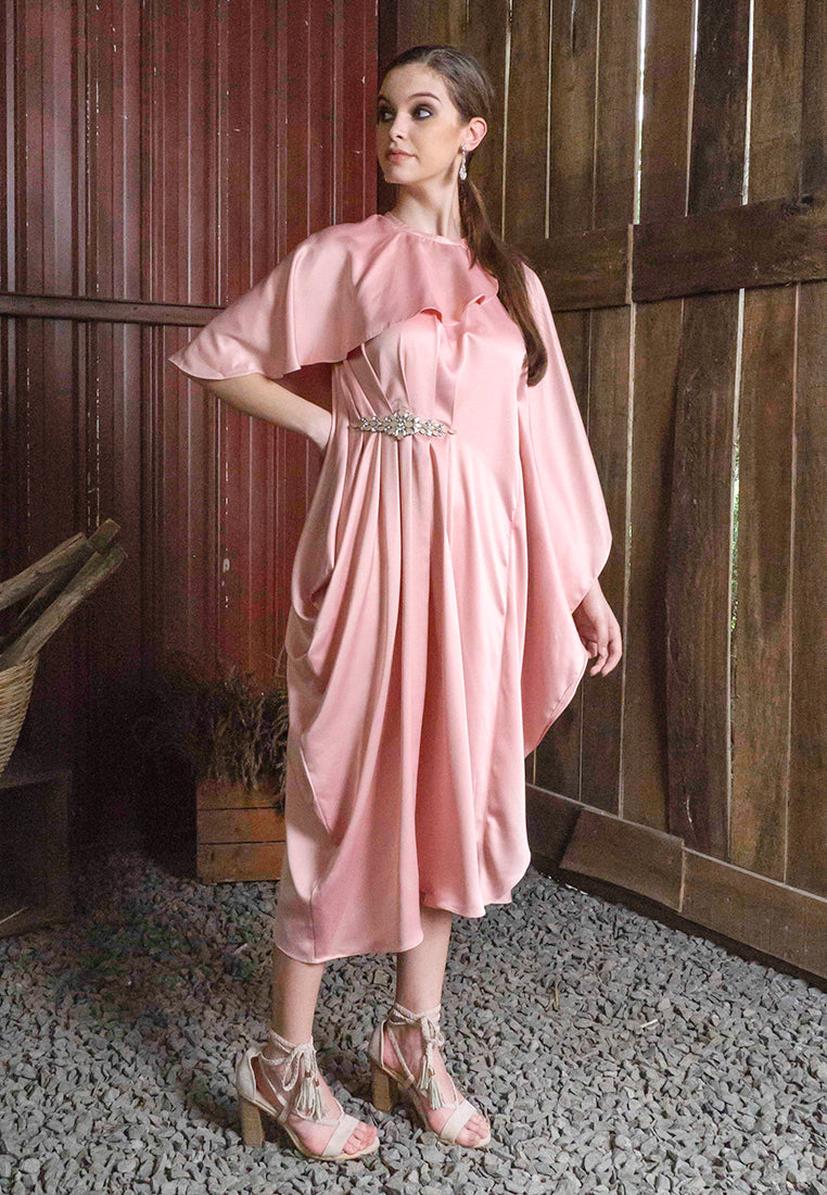 Leila Drape Kaftan Dress